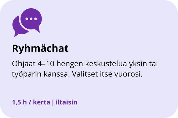 Kuvassa kuvakortti ryhmächatista